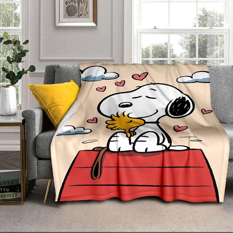 Cute Dog Dreams Under Stars Blanket Flannel Blanket for Bed, Sofa, Camping, Hiking, Picnic Essentials, Gift for Family Fan Gifts