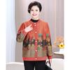 Middle-Aged Women's Floral Autumn Cardigan Jacket
