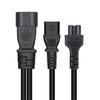 3-Prong C14 To C5+C13 Connector Adapter Cord Male Plug To Female Converter Wire