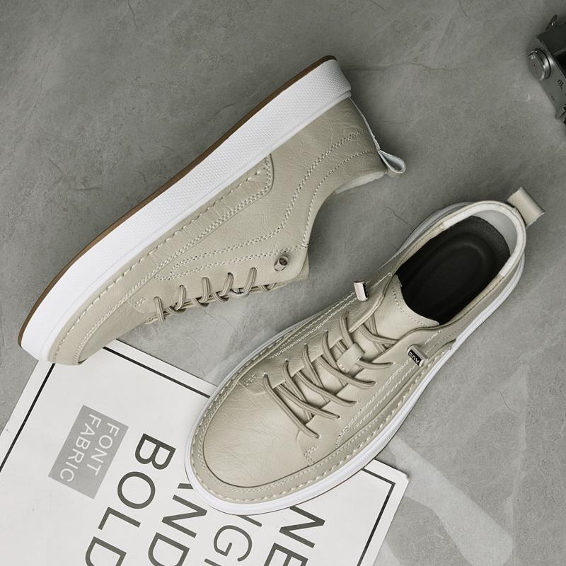 Fashion New Walking Men's Shoes Genuine Leather Casual Shoes Men Luxury Flats Soft Sneakers Fashion Designer All-Match Skateboard Shoe