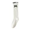 Girls White Bow Ruffle Knee High Socks Soft Lace Long Stockings Cute Spring Summer School Children Socks