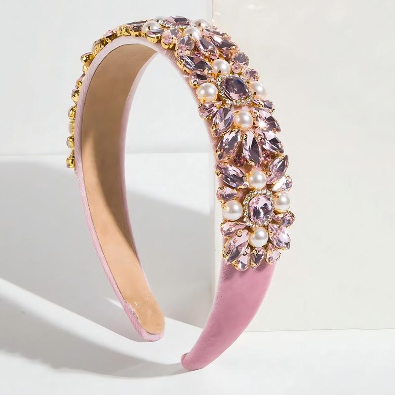 1pc Fashion Jewelry Hair Accessory Rhinestone Artificial Pearl Parties Banquets Daily Wear Women's Luxurious Hair Hoop Hair Band