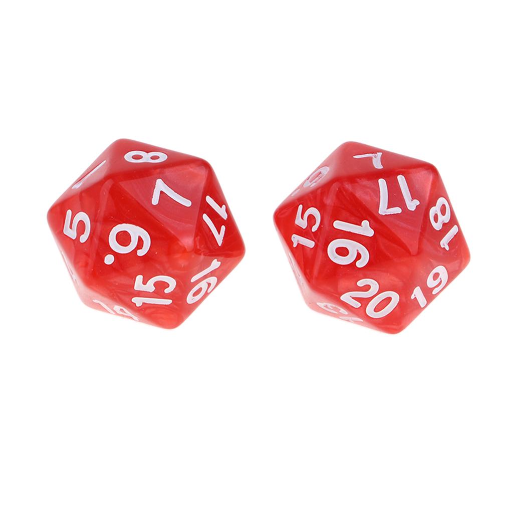 RPG Dice Acrylic D20 Polyhedral Game Board Dice Set for Tabletop Role Playing Board Games