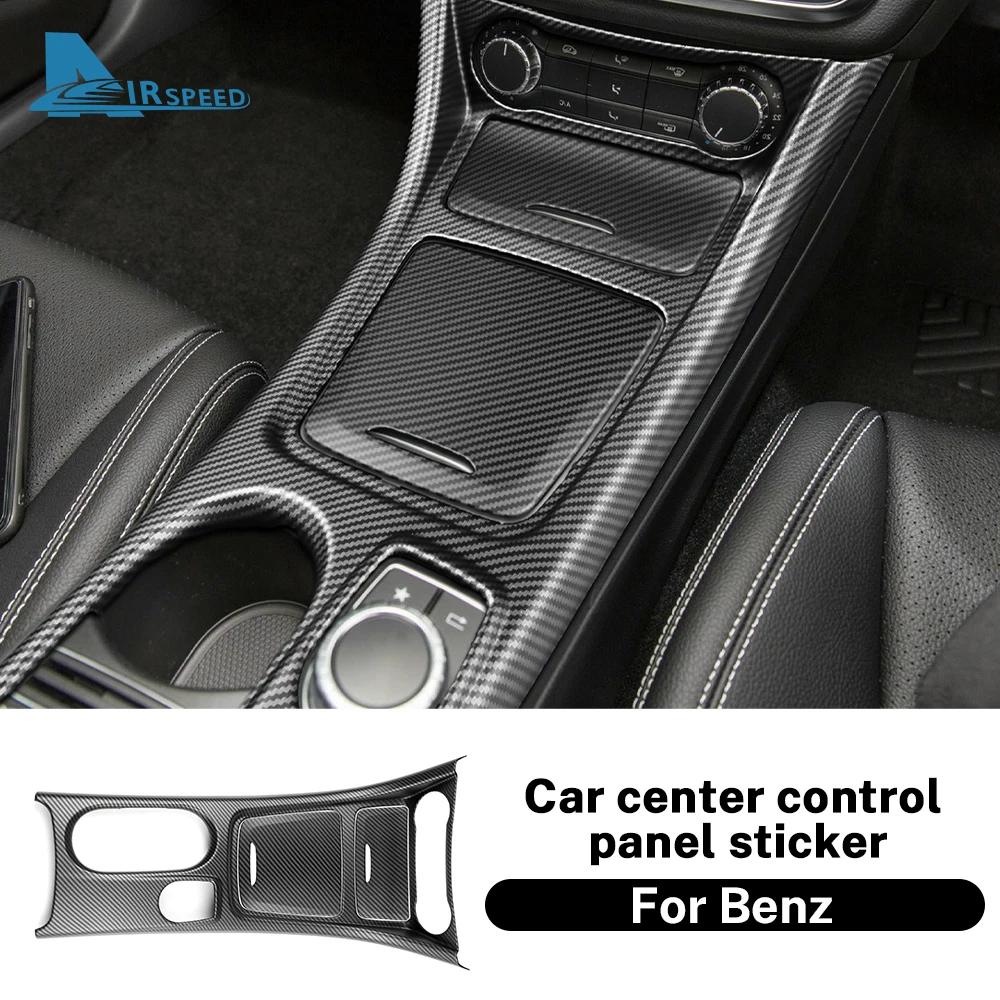 Carbon Fiber ABS Suede Gear Shift Panel Trim Cover for Mercedes A Class W176 CLA C177 GLA X156 2013-2018