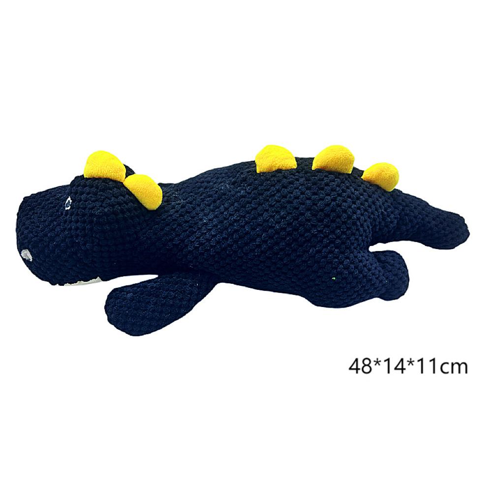 

Dinosaur Squeak Dog Toy Chew Plush Sound Pet Toy Suitable for Small Medium Big Dogs чёрный