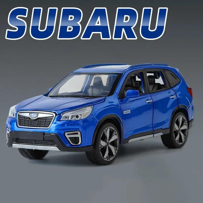 1:30 Subaru Forester WRXSTI Car Model Diecast Metal Shock Absorption Off-road Vehicles Models Sound Light Collectible Item