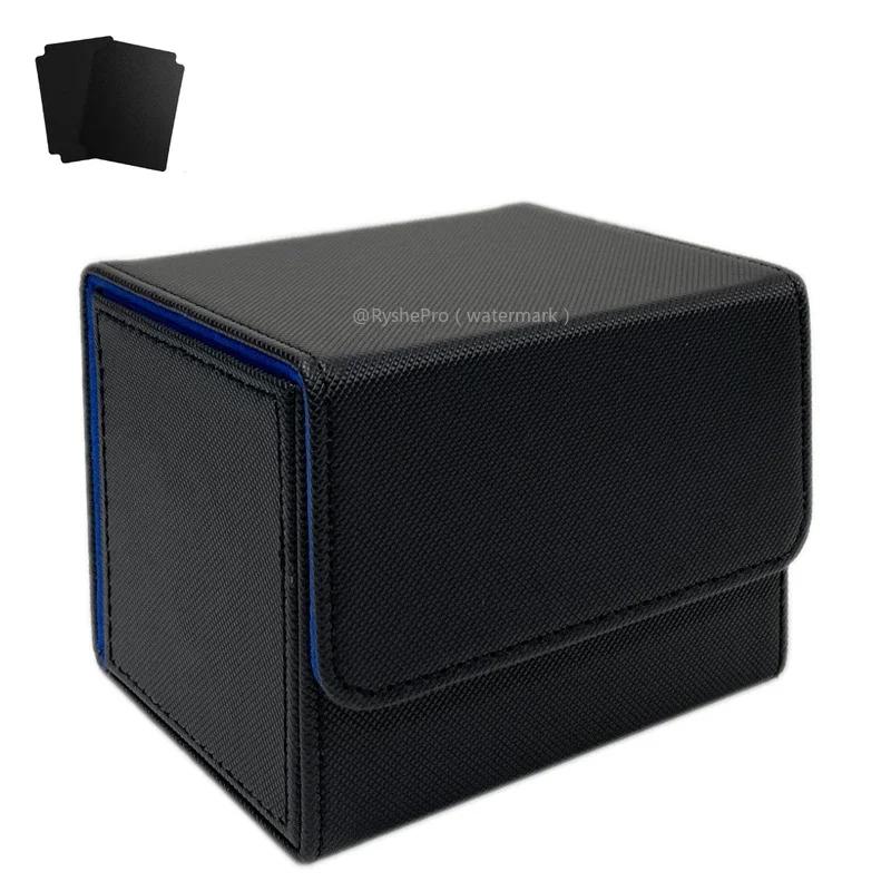 Komutan Kart Destesi Kutusu 100+ Tek Kılıflı Kart Saklama Kutusu Deri Mıknatıslı Magic Gathering Kart Kılıfı TCG CCG MTG Kartları İçin