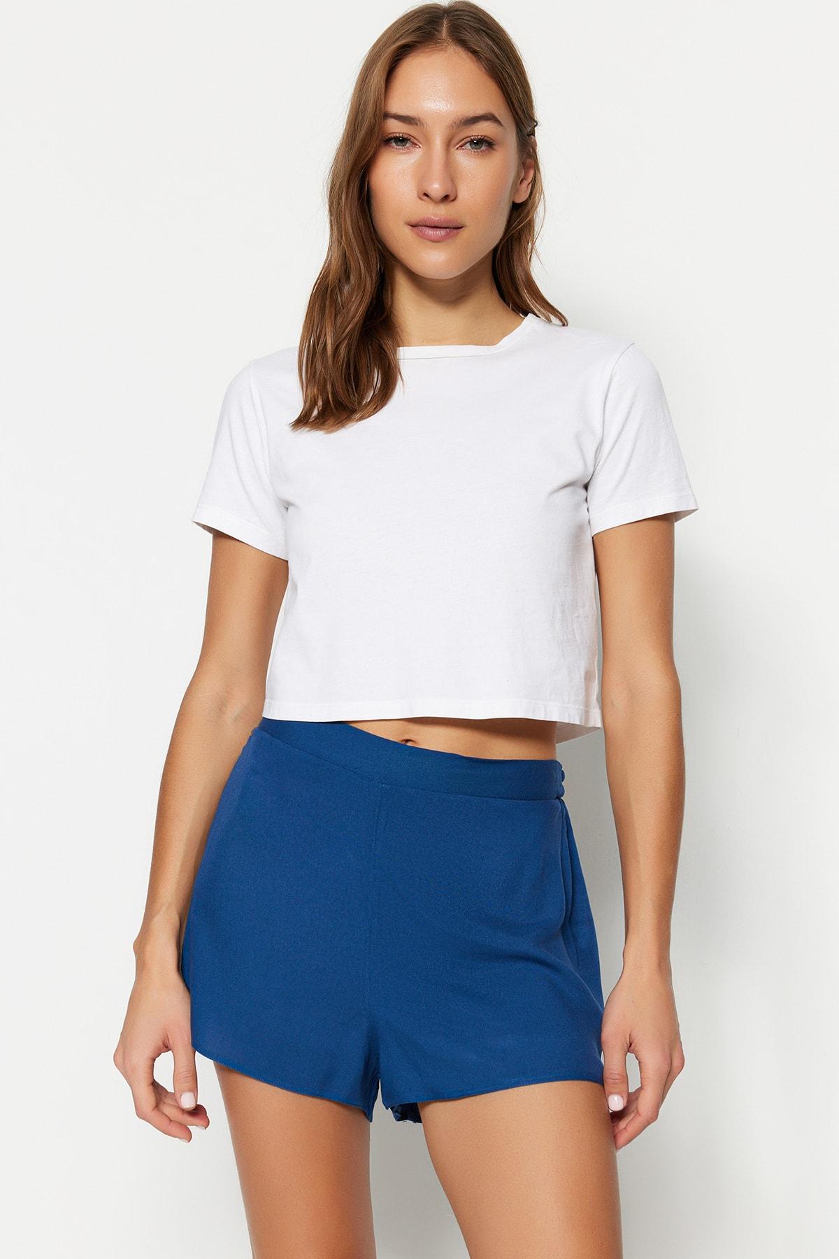 

Шорты - Синий - Высокая талия