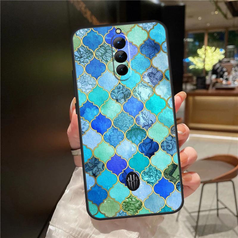 Moroccan Pattern Case For ZTE Nubia Red Magic 11 10 8 8S 9 9S 10S Pro Plus 6 7 6S 7S For RedMagic 10 Air Cover