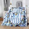 Bluey's Blue Fun Blanket Soft Warm Cozy Perfect for Office Chair Office Chair All-Season Use Stylish Decor Suitable for Gifting Relatives and Friends