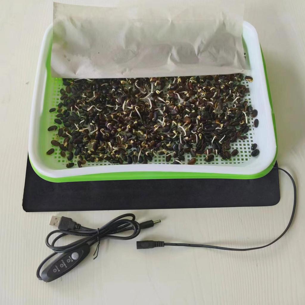 8.5W Plant Heat Mat 15X22cm/33x18cm PVC Leather Plant Warming Mat 45-50 USB Warm Hydroponics Heating Pad For Indoor Reptiles