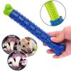 Silicone Dog Chew Toy Bone Interactive Teeth Cleaning Toy For Pet Durable And Noise-making Blue And Green
