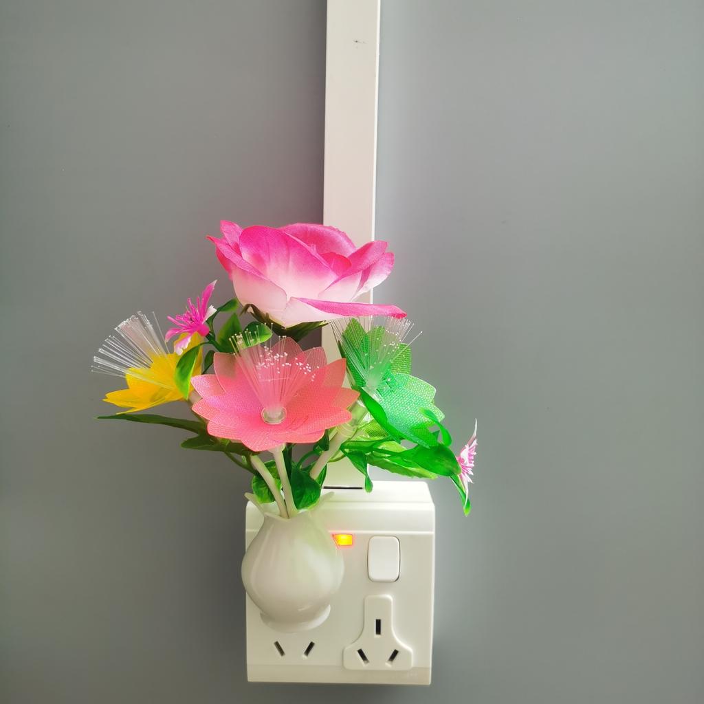 Intelligent Night Light Automatically Lights Up The Vase Fiber Optic Core Night Light Intelligent Light Control LED Energy-saving Beautiful Light