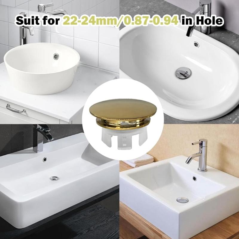 2PCS Bathroom Drain Overflow Protectors Double Layer Round Overflow Plug China Mainland