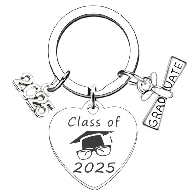 Stylish Graduation Keychain Stainless Steel Keychain Graduation Key Holder Graduate Keyring Perfect for Teenager Student