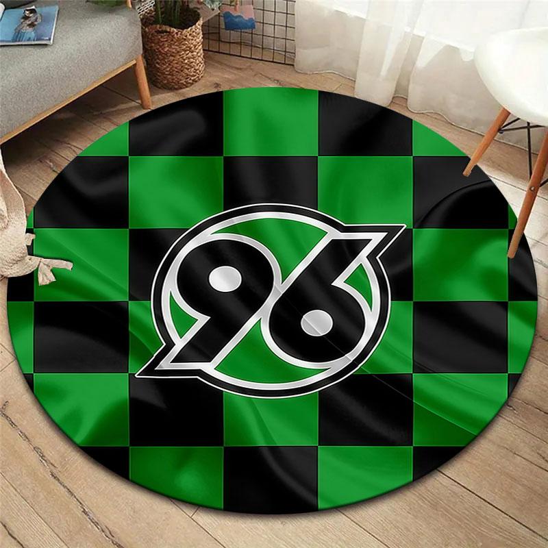 Hannover 96 Round Area Rug,Carpet Rug for Living Room Bedroom Sofa Playroom Decor,Non-slip Floor Mat