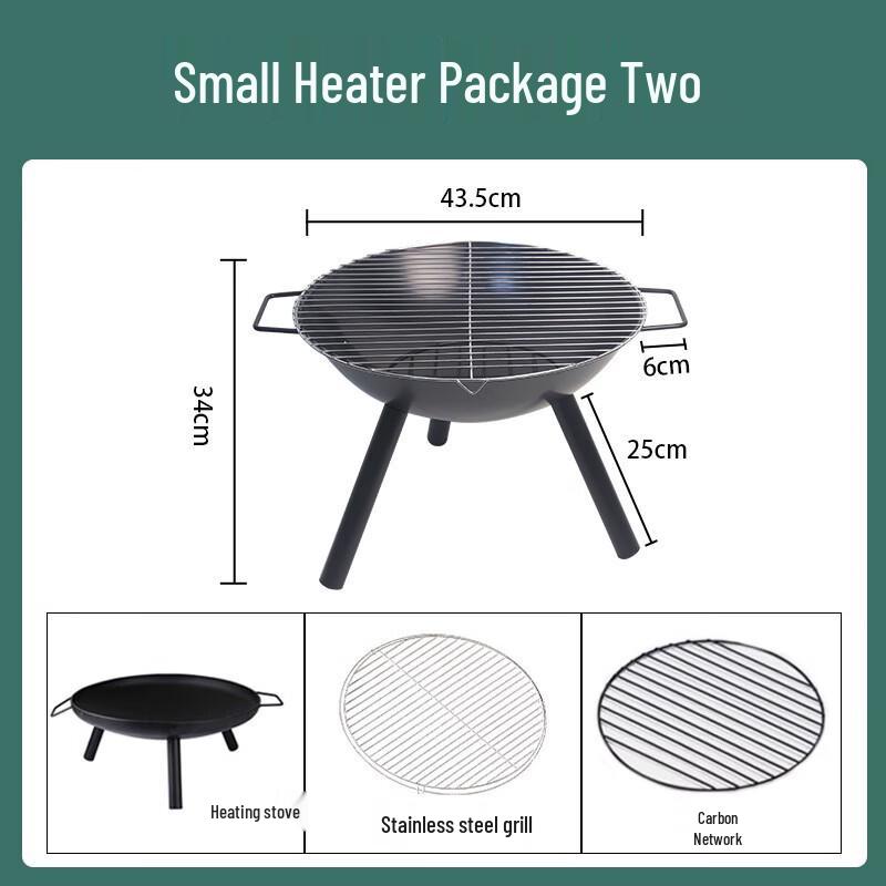 ZISIZ Multifunctional Charcoal Fire Pit & BBQ Grill