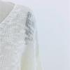 IHUASU Women's Autumn and Winter Knitwear V-neck Knit Bottom Light Loose Top