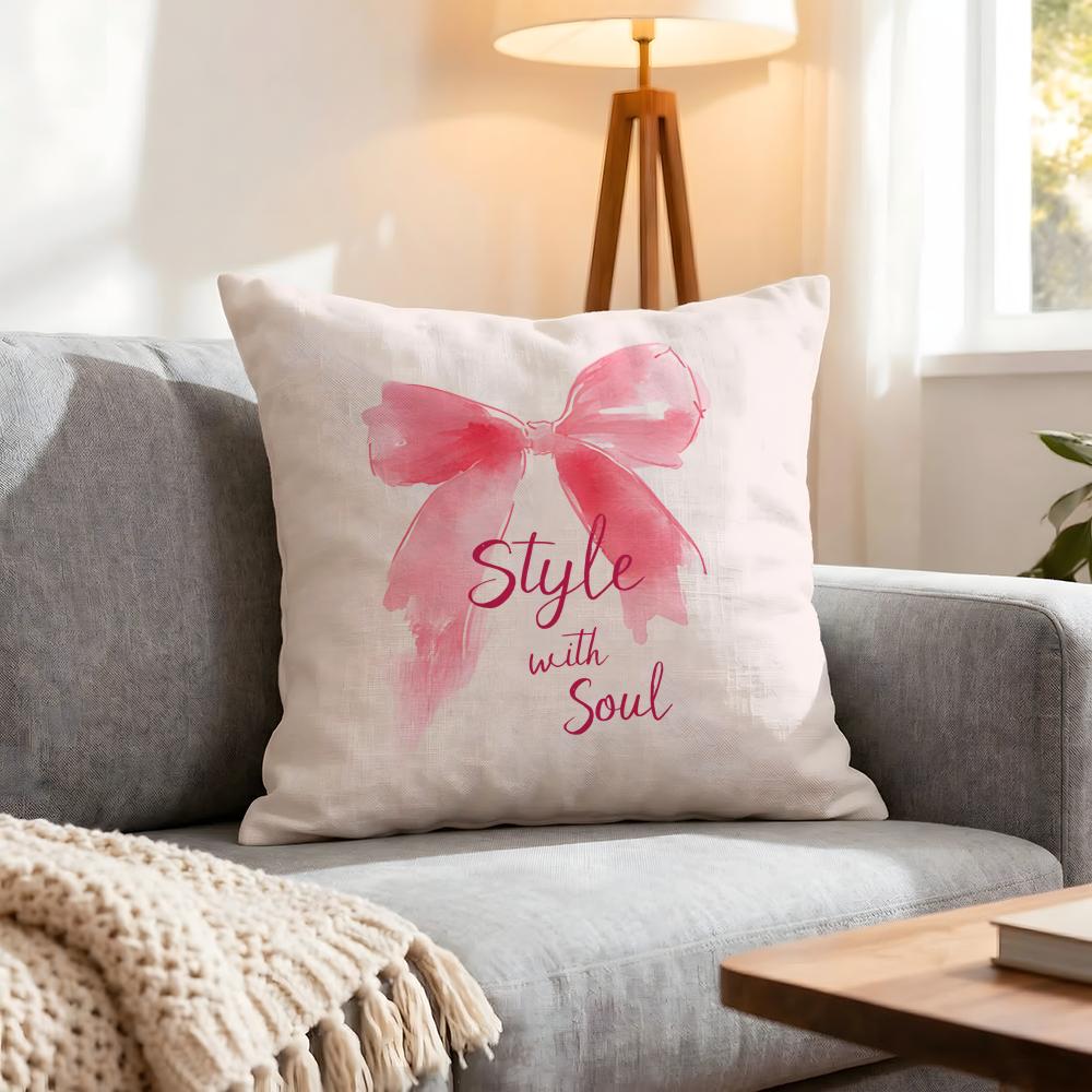 Style Korean Trendy Bow Cushion Cover Pcs Decorative Covers Soft Cushion Case for Sofa Couch Decor x x Pillowcases 30X30cm