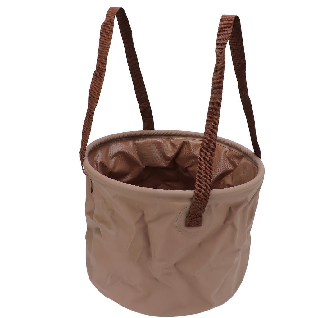 Faltbarer Eimer Verschleißfest Platzsparend Tragbarer Faltbarer Eimer für Outdoor-Camping Reisen 20L Khaki