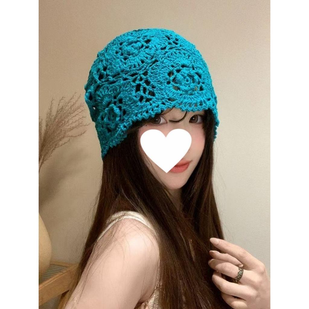 Women's Loose Fitting, Brimless Beanie, Knitted Hollow Hat, Toe Cap, Women's Hat, Thin Cut, Woolen Hat, Knitted Hat, Pile Cap