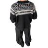 Unisex Retro Fair Isle Knit Cardigan Sweater – Loose Fit Casual Outerwear