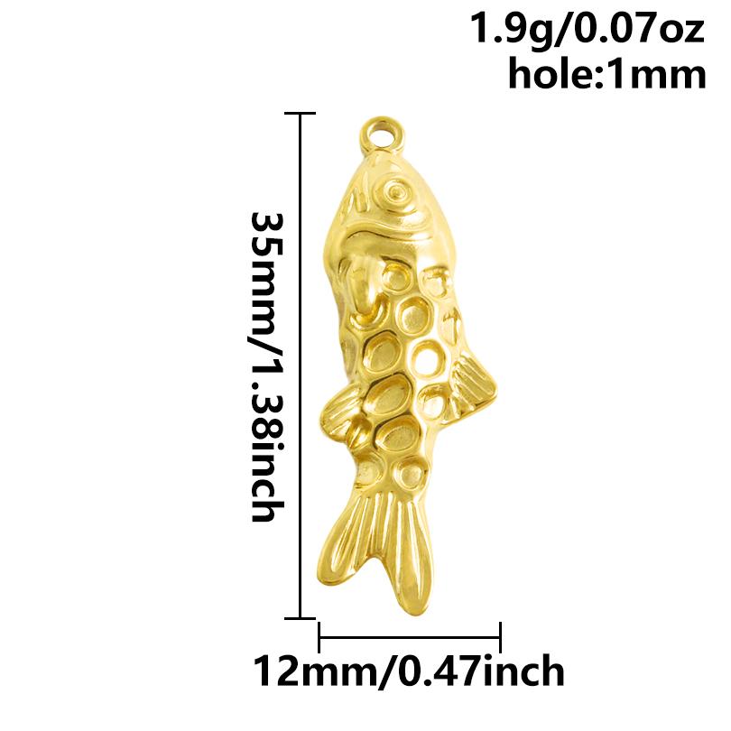 6pcs Real Gold Plated Marine Organism Shell Lobster Coral Stainless Steel Charms For Jewelry Making Supplies DIY Animal Pendant