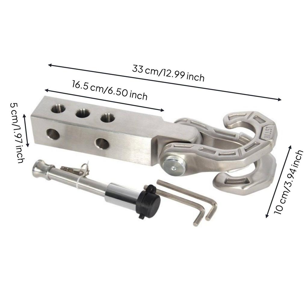 Off Outdoor Vehicle Retrieval Stainless Steel Tow Hitch Hook