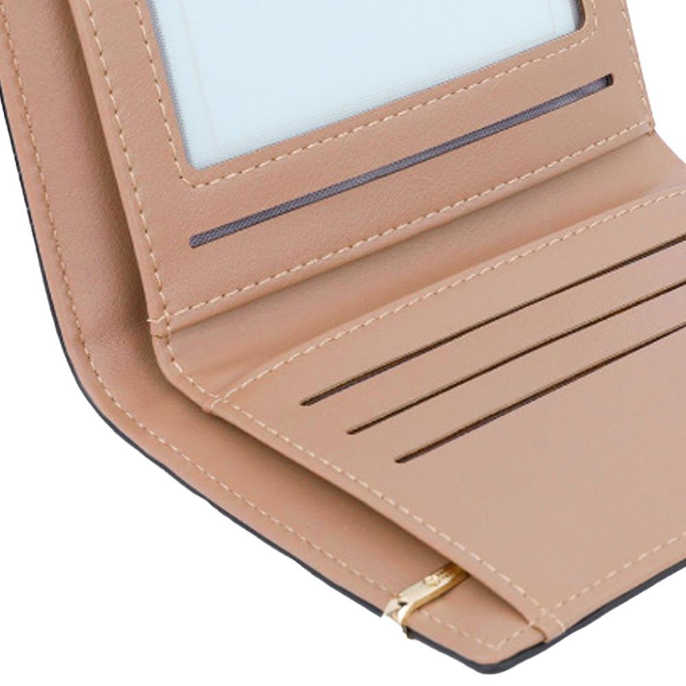 Holiday Present Lightweight Women Purse Fashionable PU Buckle Purse Compact Delicate Coin Purse Outdoor