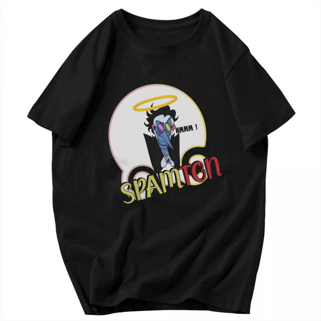 Herren T-Shirt Deltarune Spamton Sommer Y2K Grafik Personalisiert Unisex Kleidung T-Shirts