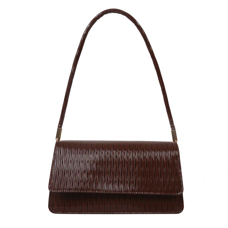 

Stylish Single Strap Handbag For Women 2023 Summer New Collection Casual Underarm Bag коричневий