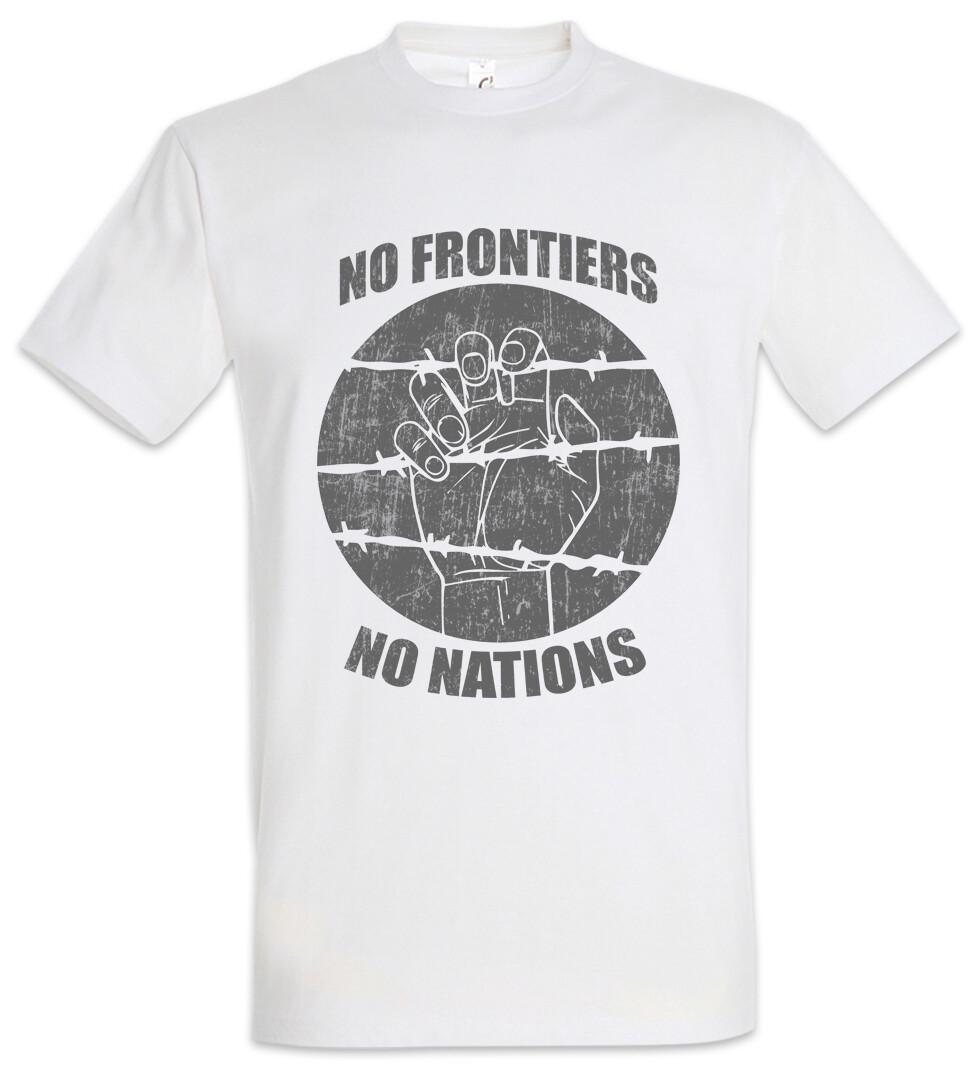 No Frontiers No Nations Men s T-Shirt Mens Womens Tees Top Ebony Love Black Power Lives Fist Matter L