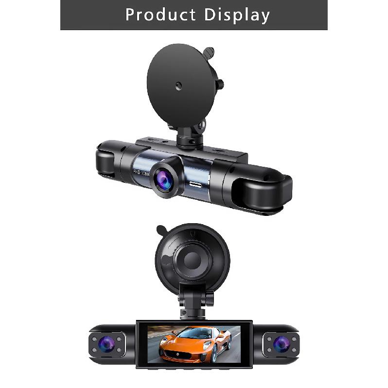 4 Channel 360°Rotate Dash Cam Wifi APP 1920* 1080P HD Car Camera Night Vision Parking Monitor G-Sensor Dashcam Black Box