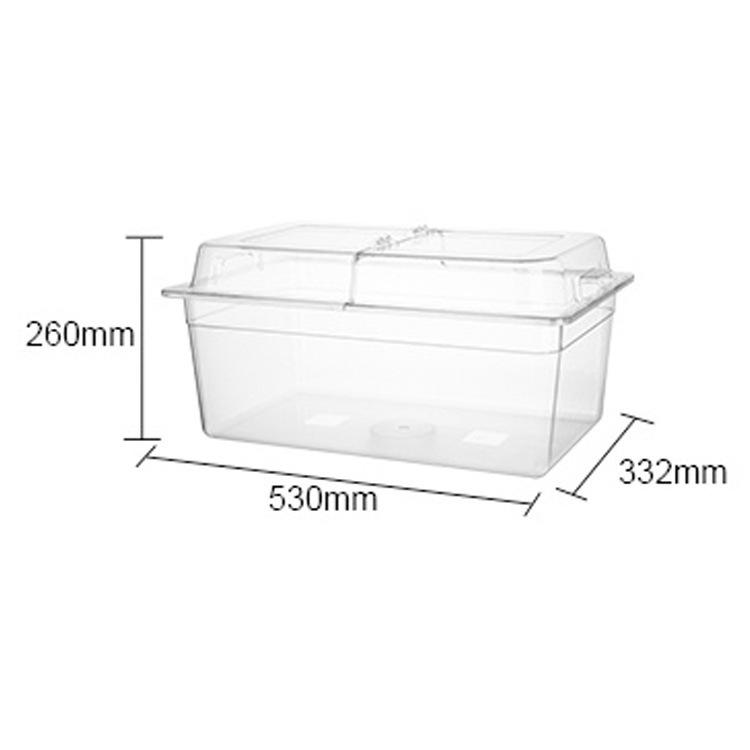 Large Transparent Food-Grade Plastic Tasting Plate with Lid
