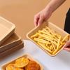 Rectangular Kraft Paper Disposable Snack Trays