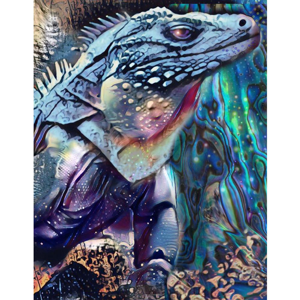 Full Square Diamond Painting Portrait Colorful Animal Diamond Embroidery Wolf Owl Panther Picture of Rhinestones Stitch Cross Christmas Decoration