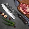 Kitchen Knives Wood Handle Hand Forge Blade Cleaver Knives Slicing Fruit Fish Meat Vegetables Butcher Knife Chef Cleaver Tools
