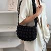 Small Quilted Shoulder Bag Mini Handbag Purses Women Pleated Bubbles Cloud Hobo Bag Ruched Underarm Bag Ladies Handbags Clutch