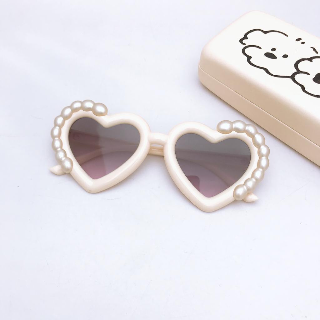 Children'S Sunglasses Cute Boys And Girls Sunglasses Kindergarten Peach Heart Sunshade Glasses Photo Decorative Glasses