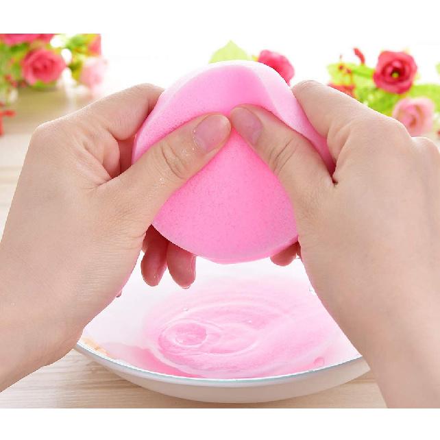 Facial Sponge Compressed,120 Count PVA Professional Makeup Removal Round Face Wash Sponges Spa Pads Exfoliating Cleansing for Women,Pink
