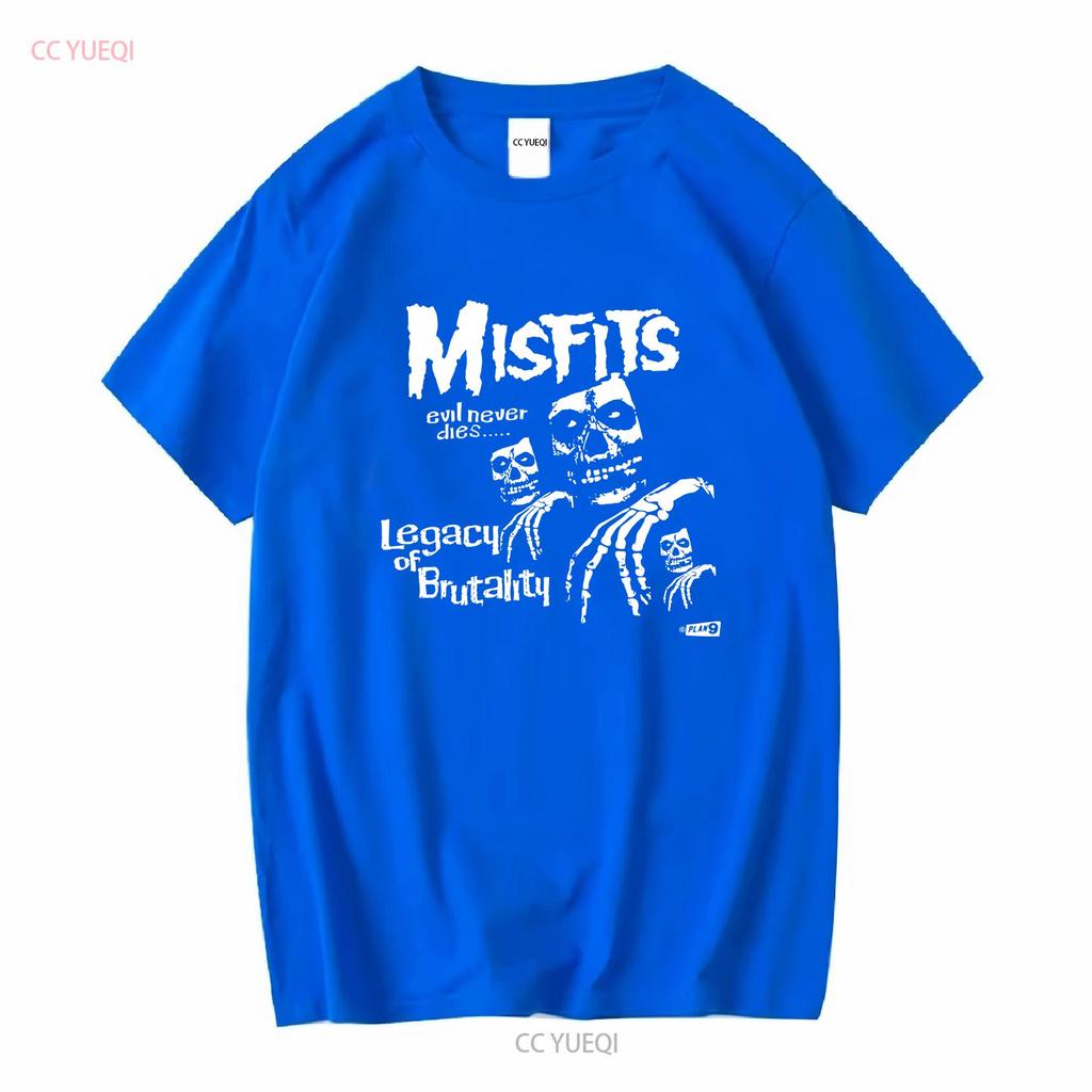 Vintage 90s Misfits Legacy Of Brutality Black Punk Rock Band T Shirt Size XL Long or Short Sleeves Vintage Washed Streetwear