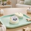 Stress Relief Gadget 1/4/5Pcs Halloween Dumpling Squeeze Toy with Steamer Box, Cartoon Glitter Steamed Bun Box Toy, Ball Fidget for Home Office Party