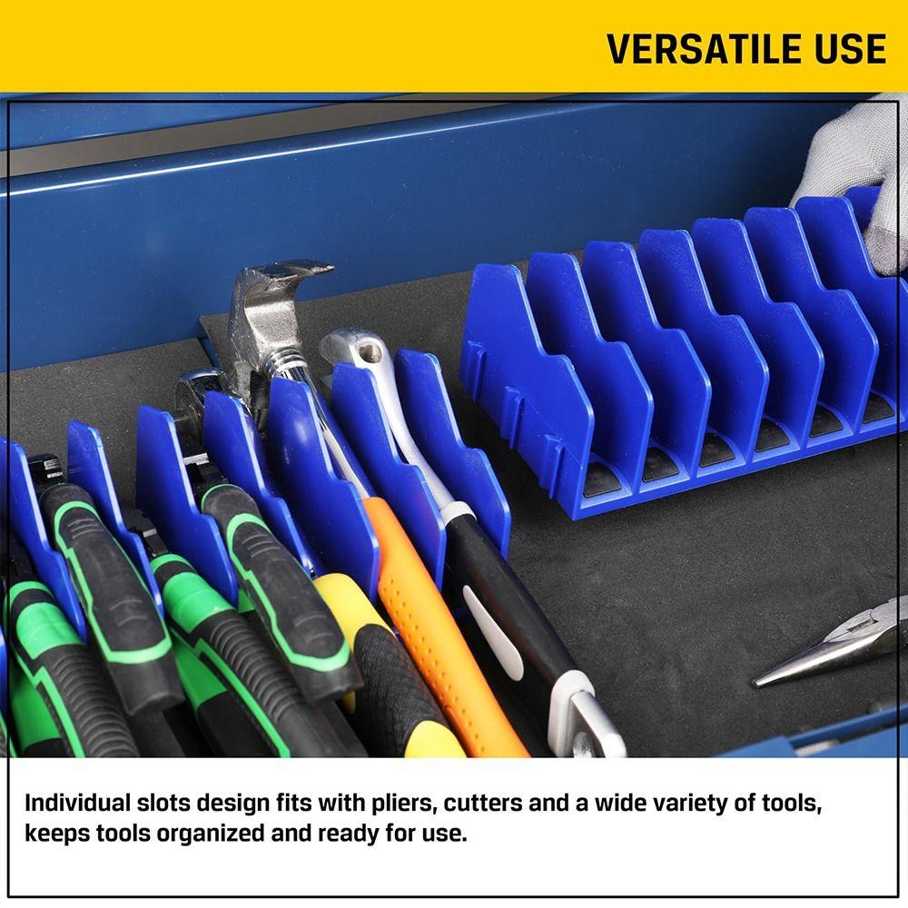Non-Slip Rubber Base Pliers Cutters Rack 10-Slot Wrench Storage Rack Tool Organizer  Fit 3”