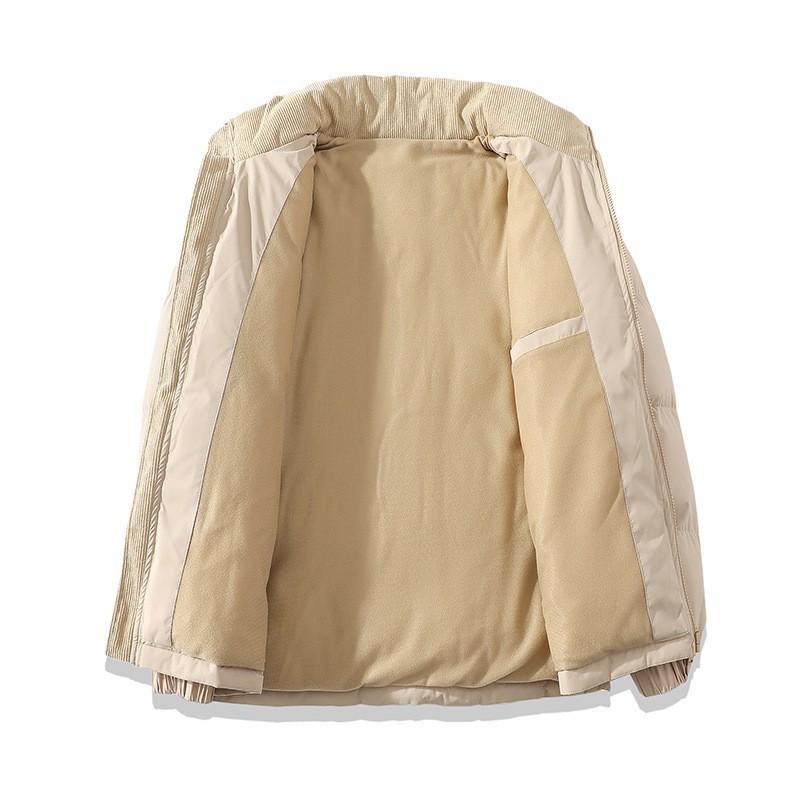 Corduroy Splicing Cotton Jacket Men and Women with The Same Winter Tide Couples Models Thickened Cotton Clothes Fashion Casual Jacket