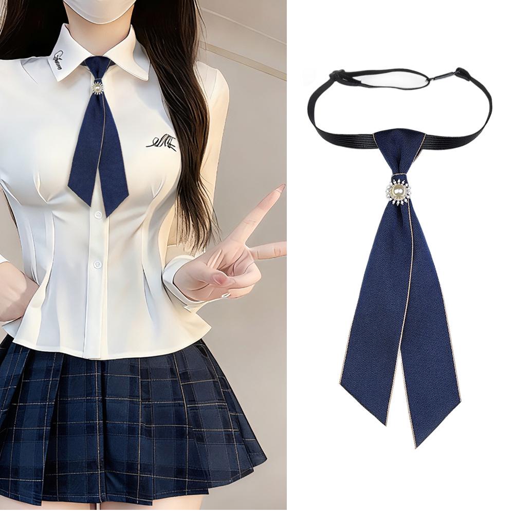 Damen Akademischer Stil Vorgebundene JK Schleife Accessoire