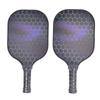 2PCS Pickleball Paddles Set Fiberglass Lightweight Pickle Ball Rackets with Carry Case for Men Women Beginners Black Bag