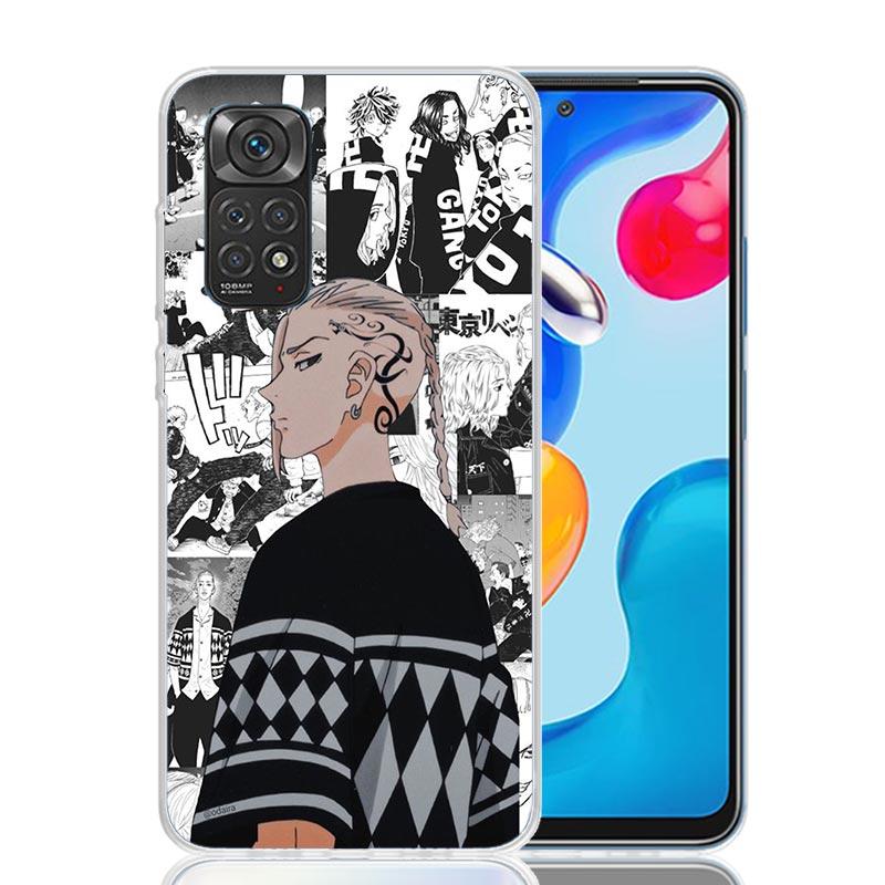Anime Tokyo Aevengers Phone Case For Xiaomi Redmi Note 15 14 13 12S 12 Pro Plus 11S 11E 11 11T 10S 10 Art Soft Pattern Cover Red