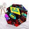 Geometry Dash Automatic Folding Umbrella 8 Ribs Lightweight Design, Durable Iron Frame, Compact and Portable, Ideal Birthday or Christmas