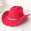 Western Europe and America cowboy top hat men's and women's casual cowboy hat small top hat fashion felt hat