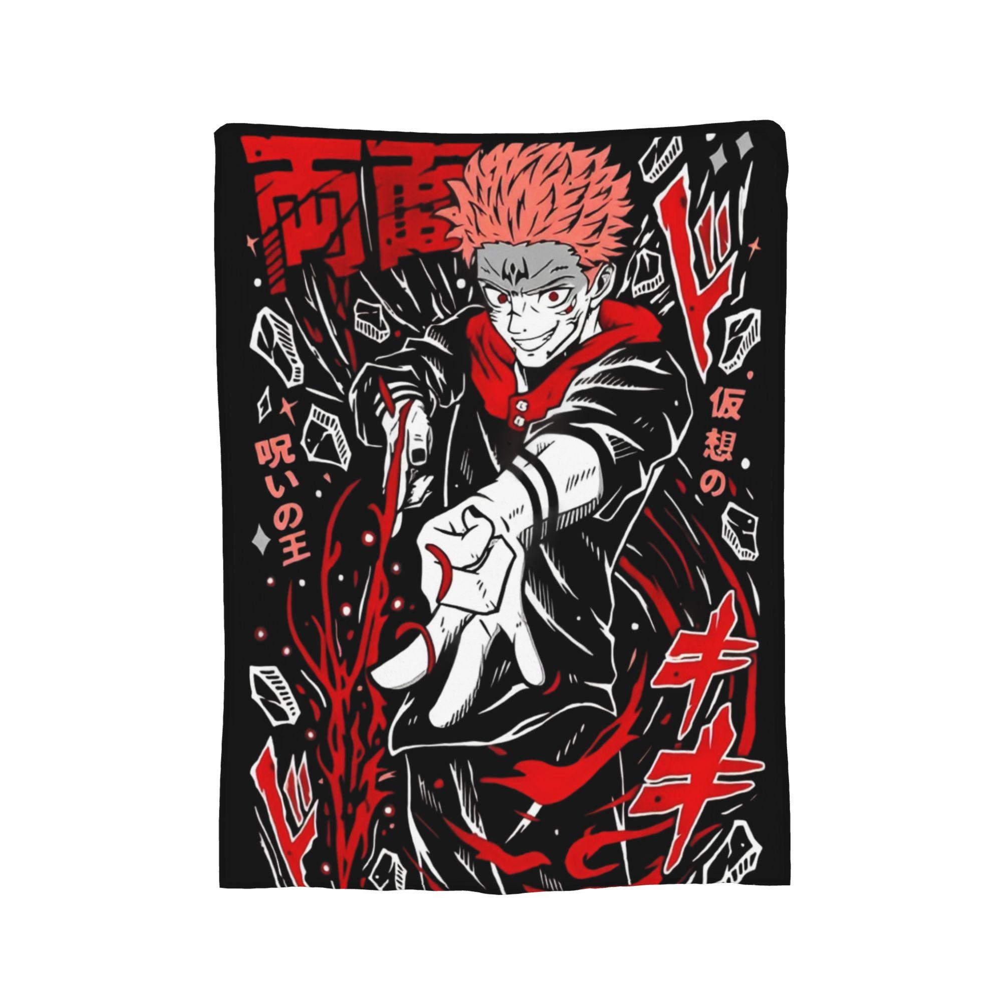 

Аниме Jujutsu Kaisen Плед Сукуна Итадори Манга JJK Флис Винтажный Мягкий Плед для Дома Все Сезоны, 100x150cm